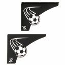 Ver imagem 1 de Par Mãos Francesas Pretas Decorativas 20cm Futebol Bola Rápida Aço