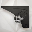 Ver imagem 4 de Par Mãos Francesas Pretas Decorativas 20cm Futebol Bola Rápida Aço