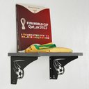 Ver imagem 2 de Par Mãos Francesas Pretas Decorativas 20cm Futebol Bola Rápida Aço