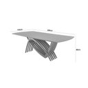 Ver imagem 3 de Mesa para Sala de Jantar Zurick 220cm Madeira Maciça Marrom/Imbuia/Laq. Off White