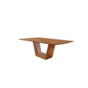 Ver imagem 2 de Mesa para Sala de Jantar Cristal 220cm Madeira Maciça Marrom/Cinamomo Imbuia/Laq. Champanhe