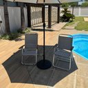 Ver imagem 6 de Base para Ombrelone Zaka – Concreto Revestido em Pvc Preto | 19 Kg • Ø 48 Cm