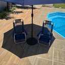 Ver imagem 4 de Base para Ombrelone Zaka – Concreto Revestido em Pvc Preto | 19 Kg • Ø 48 Cm