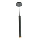Ver imagem 2 de Lustre Pendente Industrial Tubo 40cm Cilíndrico Alumínio Preto MR11 sem Lâmpada