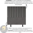 Ver imagem 2 de Cabeceira Estofada de Cama Casal Box 140 Cm Karla Corino Cor:cinza