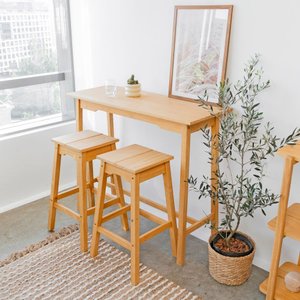 Conjunto Mesa Bancada com 2 Banquetas Moema