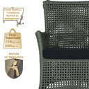 Ver imagem 5 de Jogo Sofá e 2 Poltronas de Área Igapó Alumínio Pintura Preta Corda Náutica Estofado 12 Trama