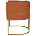 Ver imagem 6 de Kit 2 Poltronas Dália Luxo Moderna Estofada Design Sofisticado com Base de Ferro Dourado Suede
