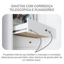 Ver imagem 4 de Guarda Roupa Casal Linea 6 Portas 4 Gavetas Neve – Novo Horizonte