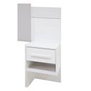 Ver mais imagens de Cabeceira Casal 140cm Ripada 100% Mdf Estofada Isis com 02 Mesas de Cabeceira Espresso Móveis