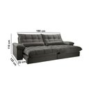 Ver imagem 5 de Sofá Liz 02 Módulos de 90cm Br 25cm Meu Sofá Online A231 Linho Cinza Escuro
