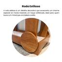 Ver imagem 7 de Carrinho Bar com Rodizios com Fita Metalizada Rose Marrom/Cinamomo/Off White