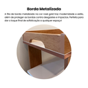 Ver imagem 5 de Carrinho Bar com Rodizios com Fita Metalizada Rose Marrom/Cinamomo/Off White