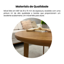Ver mais imagens de Mesa de Centro Jasmin Marrom 100% MDF