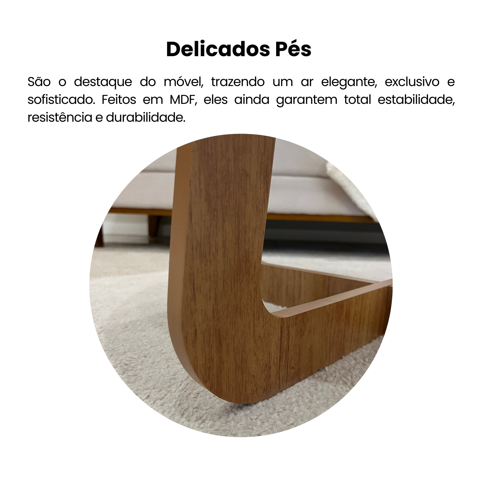 Mesa de Centro Redonda 59cm 100% Mdf Jasmin - 6