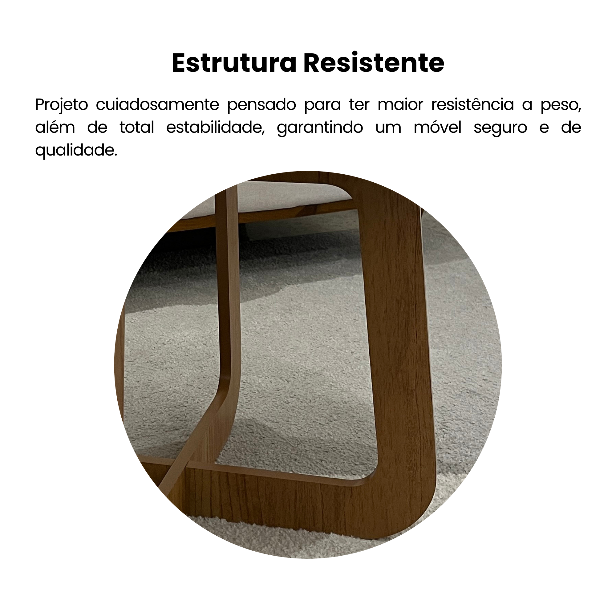 Mesa de Centro Redonda 59cm 100% Mdf Jasmin - 9