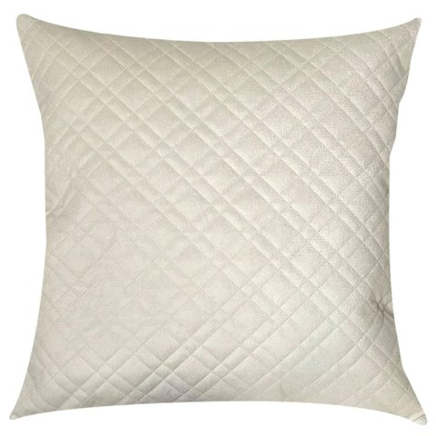 Capa de Almofada Matelassê Bege 60x60cm Sua Casa Decor