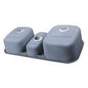 Ver imagem 3 de Cuba de Cozinha Aço Inox 1mm Escovado C301 98,4x52,7x22,8 Cm