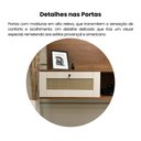 Ver mais imagens de Painel para TV até 72 Polegadas MDF 160CMX135CM Portas Basculante Impressão 3D Palha Trama Marrom