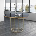Ver imagem 2 de Base Mesa Omega Aço Carbono para Tampo Madeira ou Vidro Preto