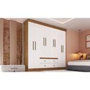 Ver imagem 2 de Guarda-Roupas 8 Portas 4 Gavetas Multimóveis CR35110 Nogueira/Off White