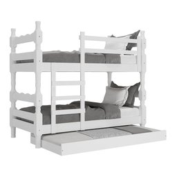 Treliche Madeira Maciça - Vira 2 Camas - para Colchão 78/88 X 188cm Porto Multimóveis Cr35106 - 2