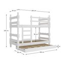 Ver imagem 3 de Treliche Madeira Maciça - Vira 2 Camas - para Colchão 78/88 X 188cm Porto Multimóveis Cr35106