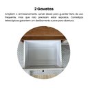 Ver mais imagens de Mesa de Centro 2 Gavetas e Detalhe em Impressão Palha Trama Marrom 100% MDF