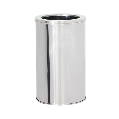 Lixeira em Aço Inox 30l Aro Redonda