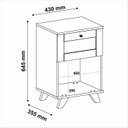 Ver imagem 3 de Mesa Lateral de Apoio 1 Gaveta com Pintura Palha Trama Marrom