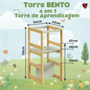 Ver imagem 5 de Torre Aprendizagem Montessori 4 em 1 Freijo e Verde
