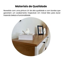 Aparador Trama 2 Gavetas com Pintura 3D Palha - 10