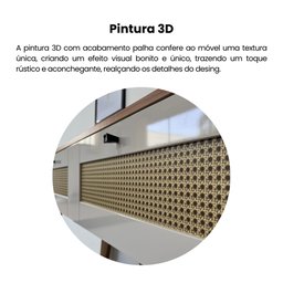 Aparador Trama 2 Gavetas com Pintura 3D Palha - 8