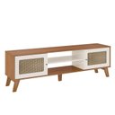 Ver imagem 3 de Rack Retrô para TV até 75 Polegadas MDF 180cm 2 Portas Charlotte Marrom