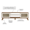 Ver imagem 5 de Rack para TV até 75 Polegadas 2 Portas com Pés Retro Charlotte