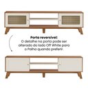 Ver imagem 6 de Rack Retrô para TV até 75 Polegadas MDF 180cm 2 Portas Charlotte Marrom