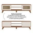 Ver imagem 6 de Rack Retrô para TV até 75 Polegadas MDF 180cm 2 Portas Charlotte Marrom