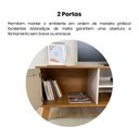 Ver mais imagens de Rack Retrô para TV até 75 Polegadas MDF 180cm 2 Portas Charlotte Marrom