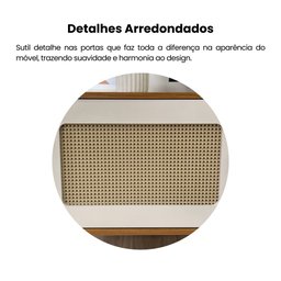 Rack para TV até 75 Polegadas 2 Portas com Pés Retro Charlotte - 9