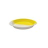 Travessa Porcelana Tigela Oval Pequena Amarelo Branco - 1
