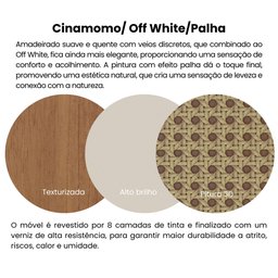 Mesa Lateral de Apoio 100% MDF com Porta em Palinha Charlotte - 19