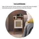 Ver mais imagens de Mesa Lateral de Apoio 100% MDF com Porta em Palinha Charlotte Marrom
