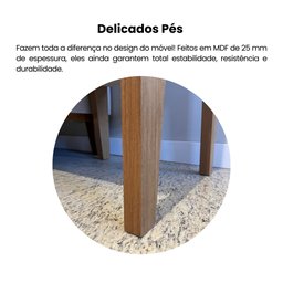 Mesa Lateral de Apoio 100% MDF com Porta em Palinha Charlotte - 13