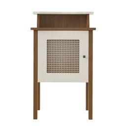 Mesa Lateral de Apoio 100% MDF com Porta em Palinha Charlotte - 5