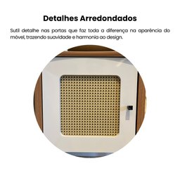 Mesa Lateral de Apoio 100% MDF com Porta em Palinha Charlotte - 10