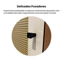 Mesa Lateral de Apoio 100% MDF com Porta em Palinha Charlotte - 11