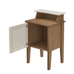 Mesa Lateral de Apoio 100% MDF com Porta em Palinha Charlotte - 6