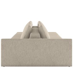 Sofá Ilha Modular para Sala 232cm com Puff Dublin K01 Linho Bege - Lyam Decor - 7