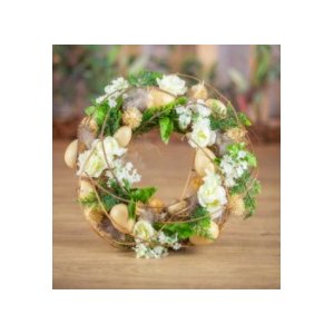 Guirlanda Decorada com Ovos - Mr / Vd - 34 cm Tok da Casa