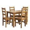 Conjunto com Mesa de Jantar 100cm Retangular e 4 Cadeiras 100% Madeira Maciça Serena Espresso Móveis - 2